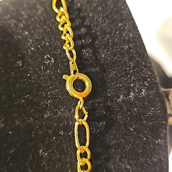 FIGARO CHAIN GOLDTONE 19 1/2" Necklace & 7" Matching Bracelet - Picture 6 of 6